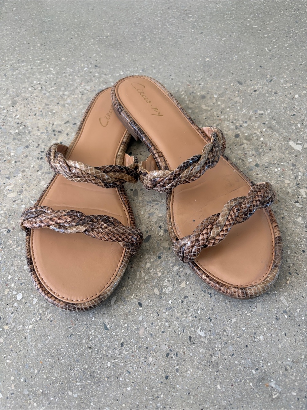 Circus NY Sam Edelman Sandals Faux Snakeskin
